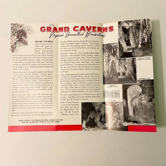 Vintage Caverns Virginia Grand Endless Skyline Shenandoah  Brochures Pamphlets - Picture 4 of 16